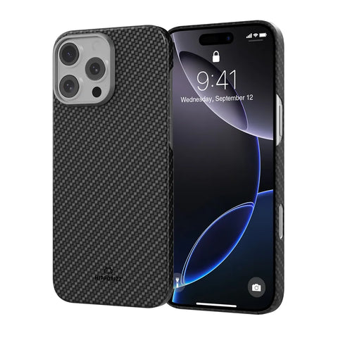 Scutum Carbon 杜邦 Kevlar 極簡輕薄 芳綸纖維防摔磁吸殼 - iPhone 16 系列