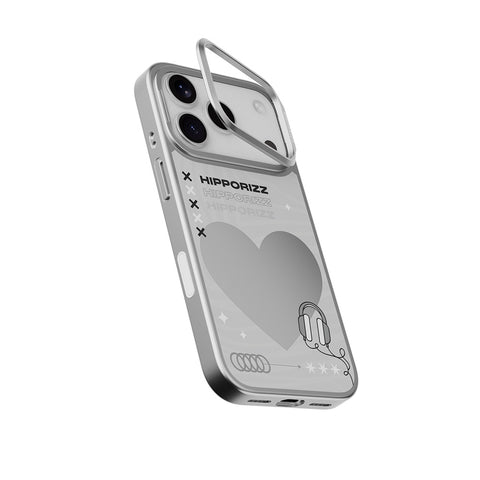 Mirra Magnetic Stand Case 鏡⾯磁吸⽀架殼 iPhone 17 Pro 系列-愛心
