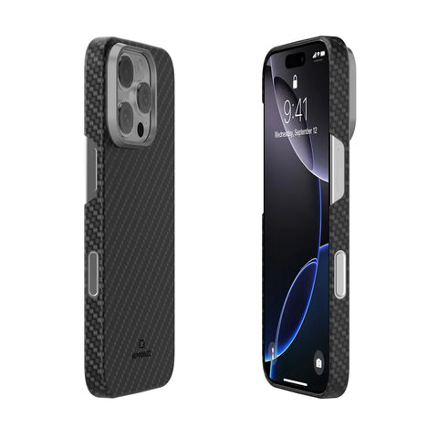 Scutum Carbon 杜邦 Kevlar 極簡輕薄 芳綸纖維防摔磁吸殼 - iPhone 16 系列