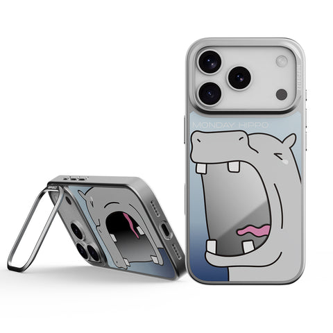 Mirra Magnetic Stand Case 鏡⾯磁吸⽀架殼 iPhone 17 Pro 系列-哈欠