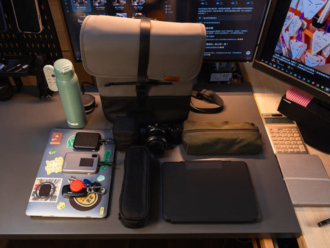 空氣人生｜展現城市從容雅癖風｜HIPPORIZZ 《WasserElegant 高質感PU皮革 16吋筆電 防潑水後背包》開箱