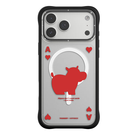 Youngkit Swapit 矽膠磁吸保護殼 iPhone 17 Pro系列-河馬紅心A