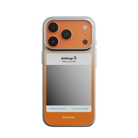 Hipporizz X Maclove Mirra 鏡面磁吸支架殼 iPhone 17 Pro系列-Airdrop 橘