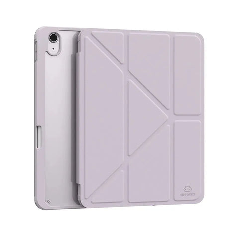 Hipporizz iPad Air 11吋/10.9吋 晶透筆槽防摔殼｜支援磁吸充電、防潑水、智能休眠 薰衣草紫