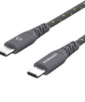 【Hipporizz】CAVO 1.5M USB-C to USB-C 雙色充電傳輸編織線 60W，黑黃色，支援 PD 快充，耐用編織線。