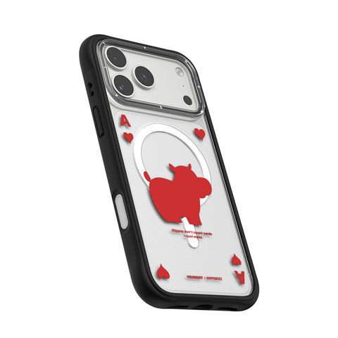 Youngkit Swapit 矽膠磁吸保護殼 iPhone 17 Pro系列-河馬紅心A