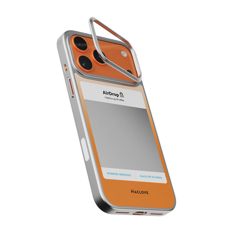 Maclove Mirra 鏡面磁吸支架殼 iPhone 17 Pro系列-Airdrop 橘