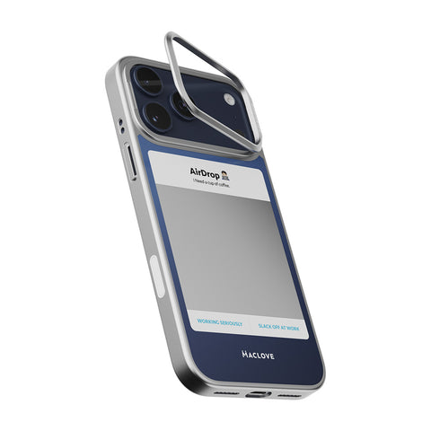 Hipporizz X Maclove Mirra 鏡面磁吸支架殼 iPhone 17 Pro系列-Airdrop 藍