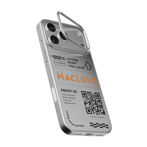 Maclove Mirra 鏡面磁吸支架殼 iPhone 17 Pro Max-Lovin 銀框