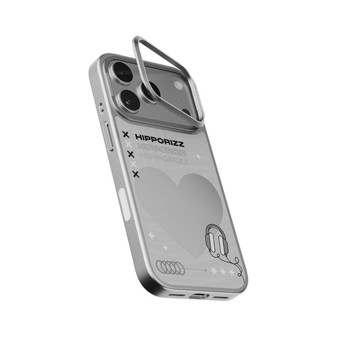 Mirra Magnetic Stand Case 鏡⾯磁吸⽀架殼 iPhone 17 Pro 系列-愛心