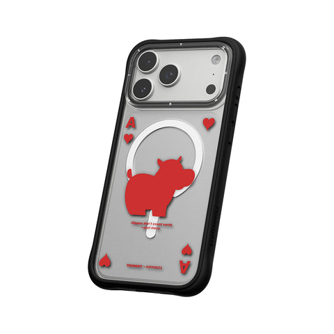 Youngkit Swapit 矽膠磁吸保護殼 iPhone 17 Pro系列-河馬紅心A