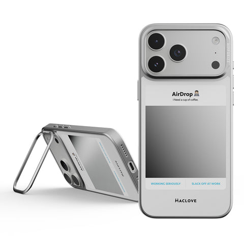 Hipporizz X Maclove Mirra 鏡面磁吸支架殼 iPhone 17 Pro系列-Airdrop 白