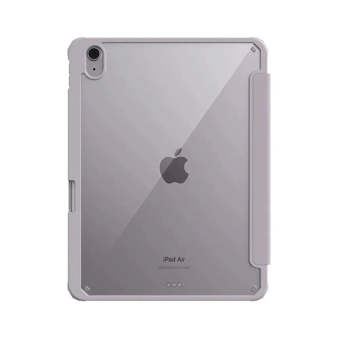 Hipporizz iPad Air 11吋/10.9吋 晶透筆槽防摔殼｜支援磁吸充電、防潑水、智能休眠 薰衣草紫