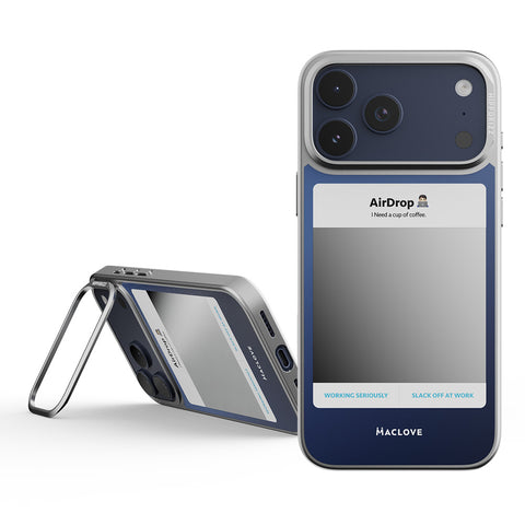 Hipporizz X Maclove Mirra 鏡面磁吸支架殼 iPhone 17 Pro系列-Airdrop 藍