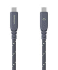 【Hipporizz】CAVO 1.5M USB-C to USB-C 雙色高速傳輸充電編織線 240W USB3.2 20Gbps，支援 PD 快充與 20Gbps 高速傳輸。黑綠色。