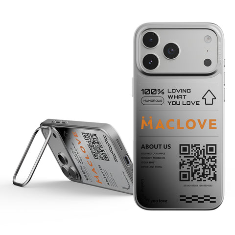 Maclove Mirra 鏡面磁吸支架殼 iPhone 17 Pro Max-Lovin 銀框