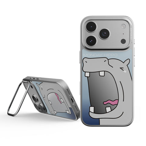 Mirra Magnetic Stand Case 鏡⾯磁吸⽀架殼 iPhone 17 Pro 系列-哈欠