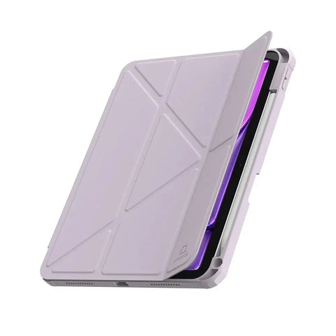 Hipporizz iPad Air 11吋/10.9吋 晶透筆槽防摔殼｜支援磁吸充電、防潑水、智能休眠 薰衣草紫