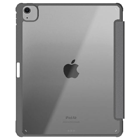 Origo晶透皮紋 筆槽保護殼 iPad Air M2/M3 13 吋 (2024/2025)、Pro 12.9吋 (2020/2021/2022)