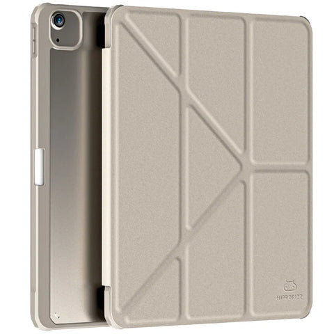 Origo晶透皮紋 筆槽保護殼 iPad Air M2/M3 13 吋 (2024/2025)、Pro 12.9吋 (2020/2021/2022)