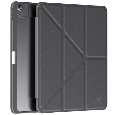 Origo晶透皮紋 筆槽保護殼 iPad Air M2/M3 13 吋 (2024/2025)、Pro 12.9吋 (2020/2021/2022)