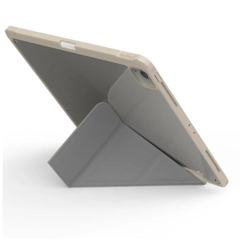 Origo晶透皮紋 筆槽保護殼 iPad Air M2/M3 13 吋 (2024/2025)、Pro 12.9吋 (2020/2021/2022)
