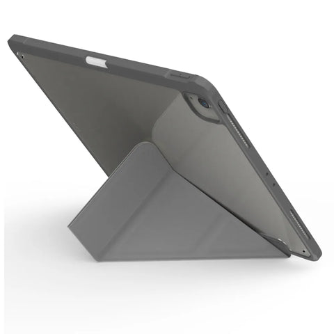 Origo晶透皮紋 筆槽保護殼 iPad Air M2/M3 13 吋 (2024/2025)、Pro 12.9吋 (2020/2021/2022)