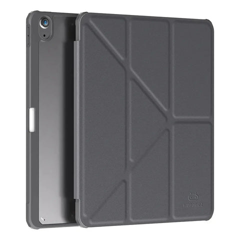 Hipporizz iPad Air 11吋/10.9吋 晶透筆槽防摔殼｜支援磁吸充電、防潑水、智能休眠 深灰
