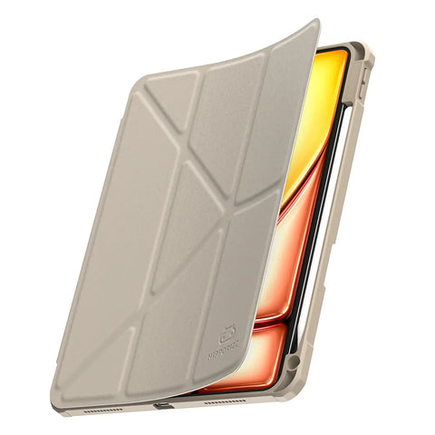 Hipporizz iPad Air 11吋/10.9吋 晶透筆槽防摔殼｜支援磁吸充電、防潑水、智能休眠 星光色