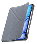 Hipporizz iPad Air 11吋/10.9吋 晶透筆槽防摔殼｜支援磁吸充電、防潑水、智能休眠 大象藍