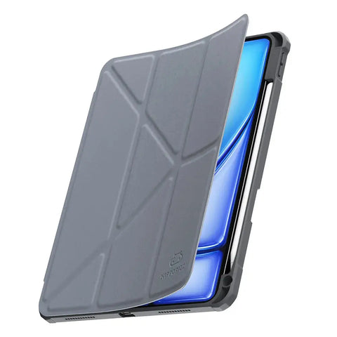 Hipporizz iPad Air 11吋/10.9吋 晶透筆槽防摔殼｜支援磁吸充電、防潑水、智能休眠 大象藍