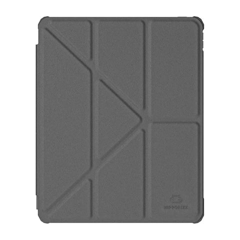 Hipporizz iPad Air 11吋/10.9吋 晶透筆槽防摔殼｜支援磁吸充電、防潑水、智能休眠 深灰