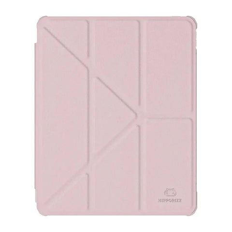 Hipporizz iPad Air 11吋/10.9吋 晶透筆槽防摔殼｜支援磁吸充電、防潑水、智能休眠 火鶴粉
