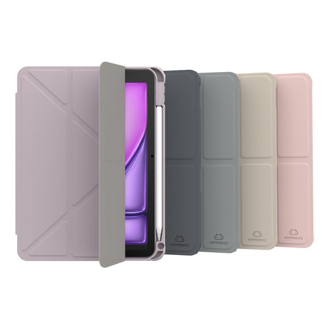 Origo晶透皮紋 筆槽保護殼 iPad Air M2/M3 11吋 / 4th-7th 10.9吋