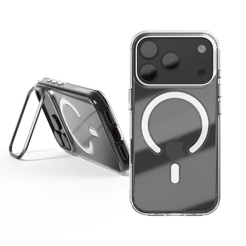 河馬引力 Lucid Clear Mag Stand 超透磁吸支架殼 iPhone 18/17 Pro 系列-透明支架