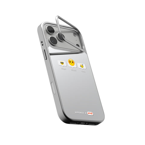 河馬引力 x emoji Mirra 鏡面磁吸支架殼 iPhone 18 Pro 系列-害羞 iPhone 18 Pro Max 主圖 2