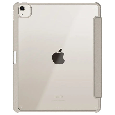 Origo晶透皮紋 筆槽保護殼 iPad Air M2/M3 13 吋 (2024/2025)、Pro 12.9吋 (2020/2021/2022)