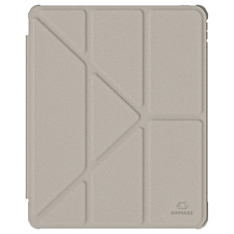 Origo晶透皮紋 筆槽保護殼 iPad Air M2/M3 13 吋 (2024/2025)、Pro 12.9吋 (2020/2021/2022)