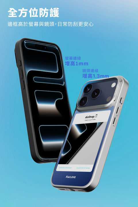Hipporizz X Maclove Mirra 鏡面磁吸支架殼 iPhone 17 Pro系列-Airdrop 白