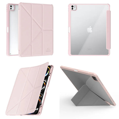 Origo晶透皮紋 筆槽保護殼 iPad Pro M4 11吋 (2024)