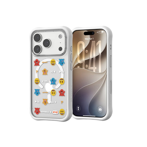 河馬引力 x emoji Swapit 矽膠磁吸保護殼 iPhone 18 Pro 系列-小精靈 白 iPhone 18 Pro 主圖 3