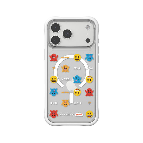 河馬引力 x emoji Swapit 矽膠磁吸保護殼 iPhone 18 Pro 系列-小精靈 白 iPhone 18 Pro Max 主圖 1