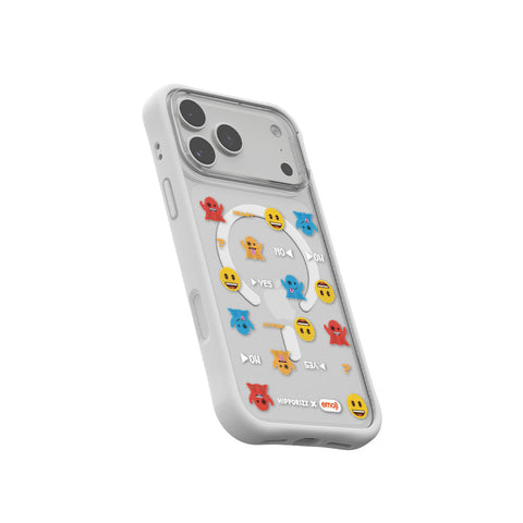 河馬引力 x emoji Swapit 矽膠磁吸保護殼 iPhone 18 Pro 系列-小精靈 白 iPhone 18 Pro Max 主圖 2