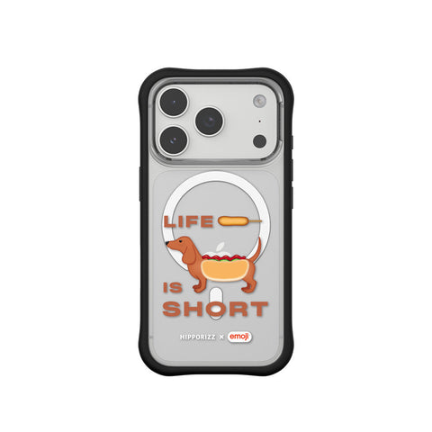 河馬引力 x emoji Swapit 矽膠磁吸保護殼 iPhone 18 Pro 系列-臘腸狗 黑 iPhone 18 Pro 主圖 1