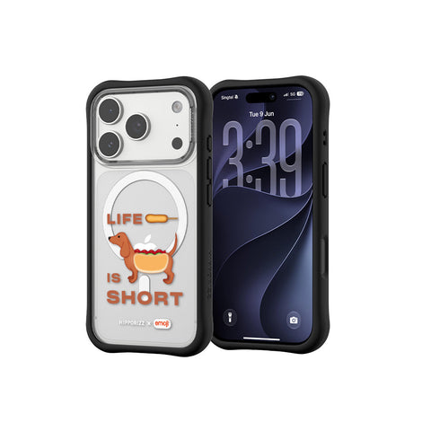 河馬引力 x emoji Swapit 矽膠磁吸保護殼 iPhone 18 Pro 系列-臘腸狗 黑 iPhone 18 Pro 主圖 3