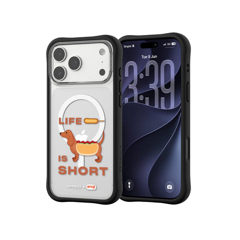 河馬引力 x emoji Swapit 矽膠磁吸保護殼 iPhone 18 Pro 系列-臘腸狗 黑 iPhone 18 Pro Max 主圖 3