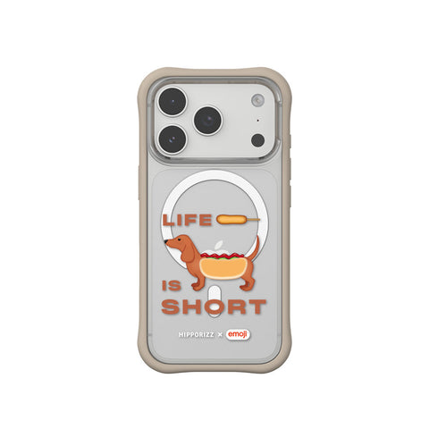 河馬引力 x emoji Swapit 矽膠磁吸保護殼 iPhone 18 Pro 系列-臘腸狗 奶茶 iPhone 18 Pro 主圖 1