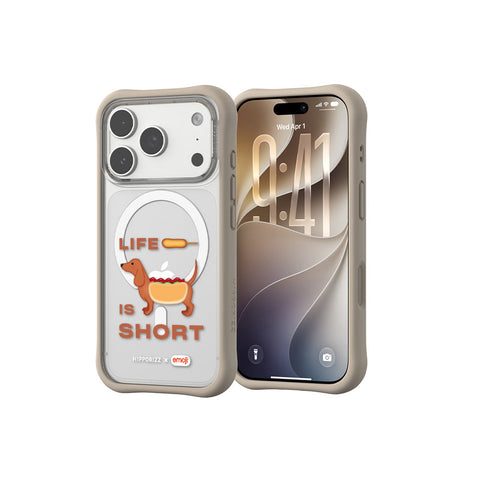 河馬引力 x emoji Swapit 矽膠磁吸保護殼 iPhone 18 Pro 系列-臘腸狗 奶茶 iPhone 18 Pro 主圖 3