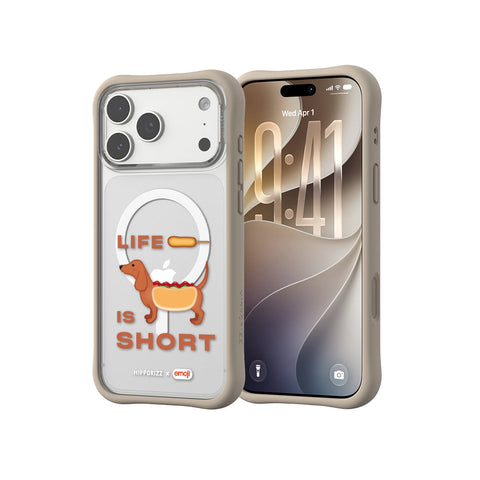 河馬引力 x emoji Swapit 矽膠磁吸保護殼 iPhone 18 Pro 系列-臘腸狗 奶茶 iPhone 18 Pro Max 主圖 3
