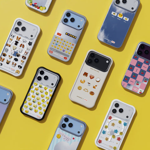 HIPPORIZZ SWAPIT x emoji iPhone 18 黃底近景宣傳圖